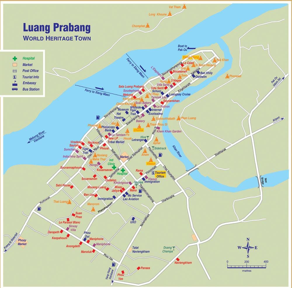 کے نقشے نے luang prabang لاؤس 