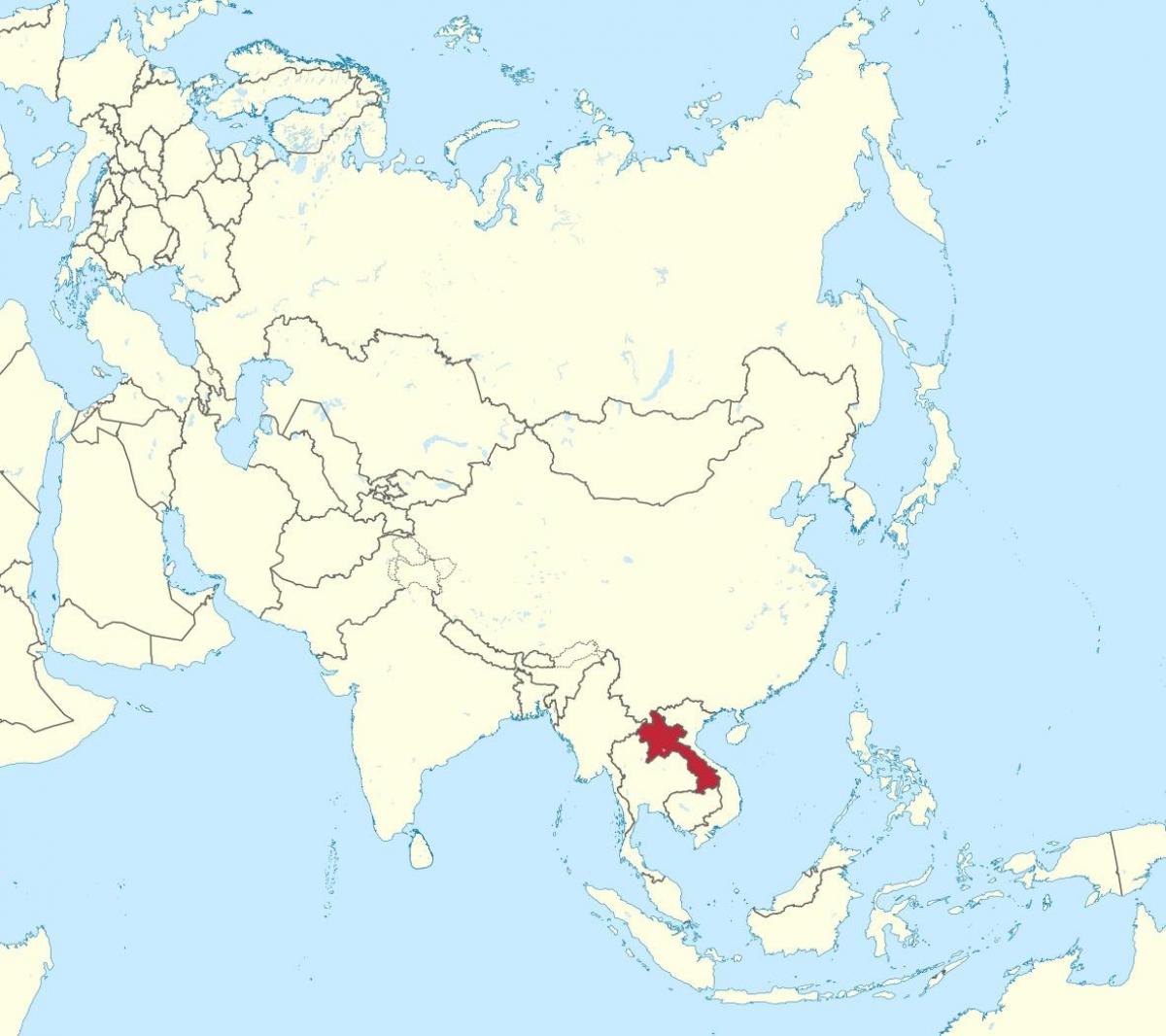 نقشے میں لاؤس کے ایشیا