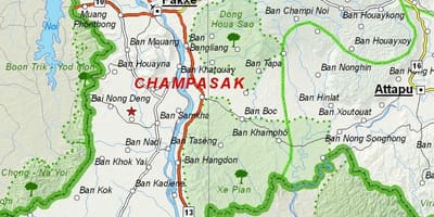 نقشہ کے champasak لاؤس