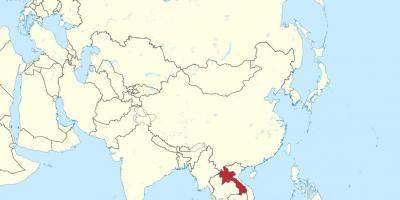 نقشے میں لاؤس کے ایشیا