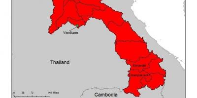 نقشے میں لاؤس کا ملیریا 